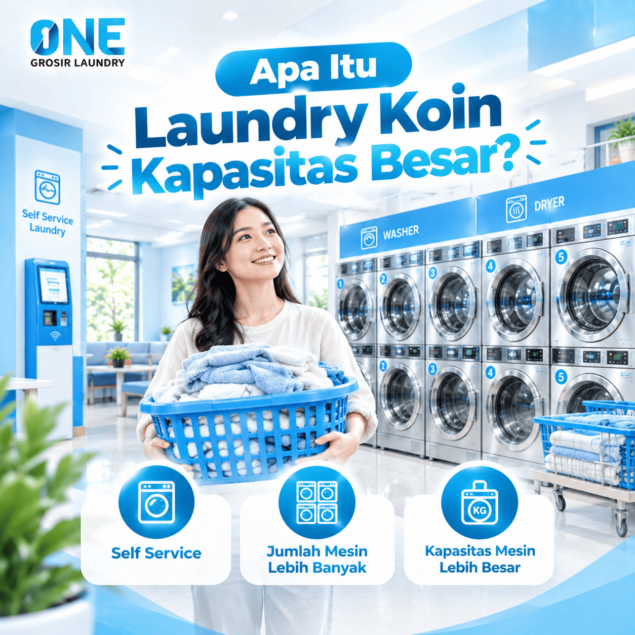 paket usaha laundry koin kapasitas besar